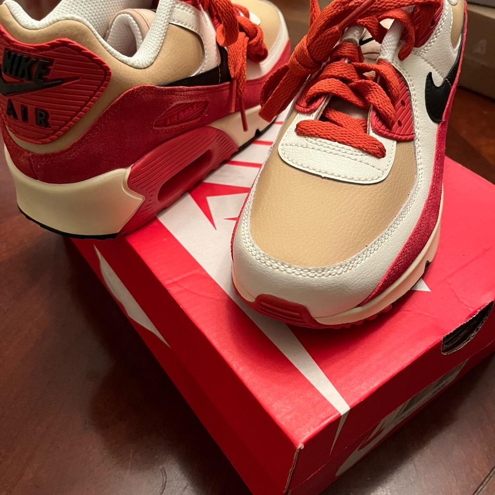 Nike Kids Sneakers Red and Tan